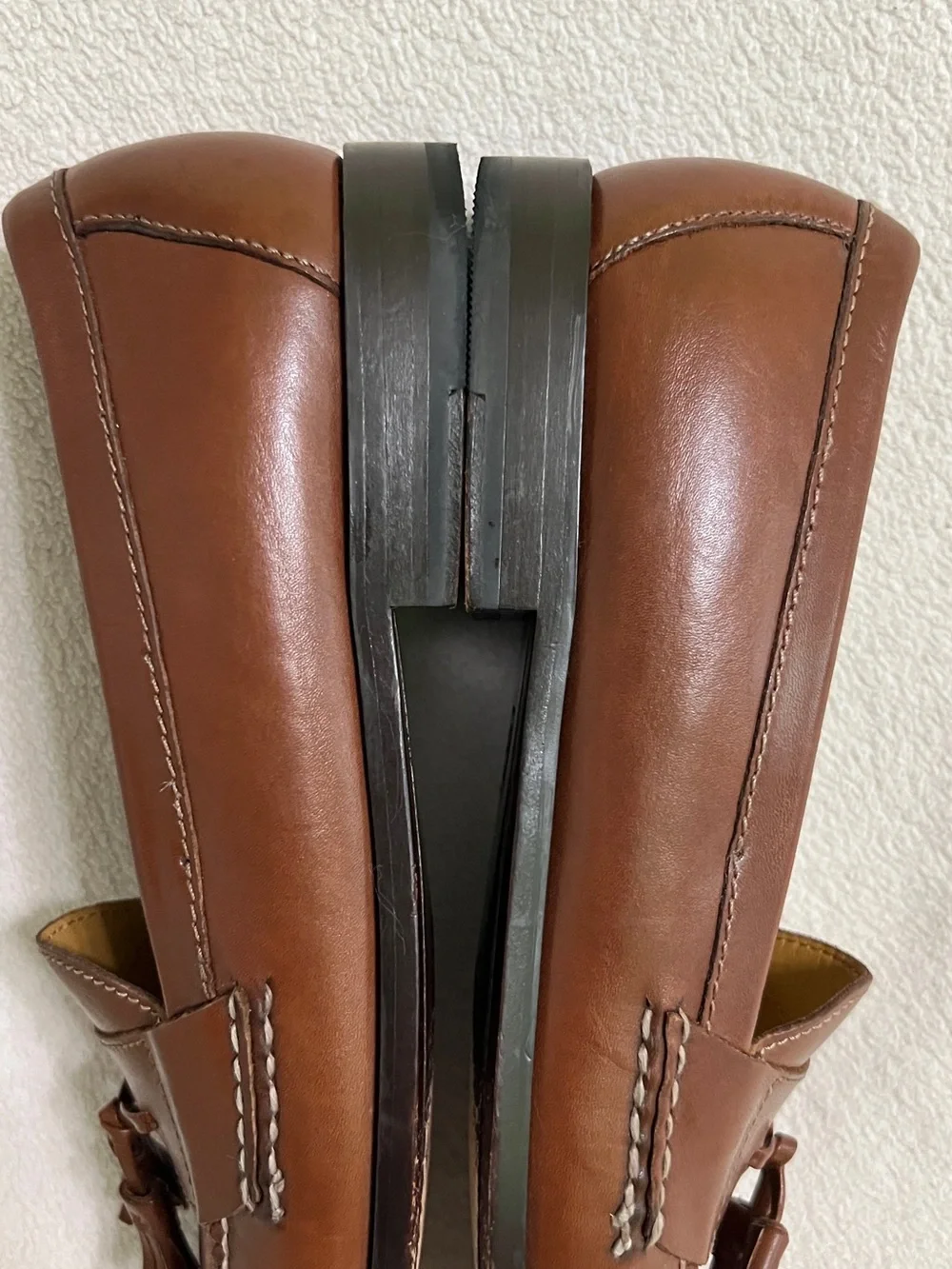 Cole Haan Men’s Tassel Loafers Cognac Leather Size 10 D Classic Dress Shoes